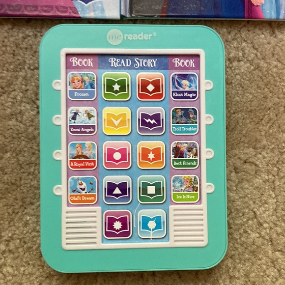 disney-other-disney-frozen-book-set-of-8-with-reader-poshmark